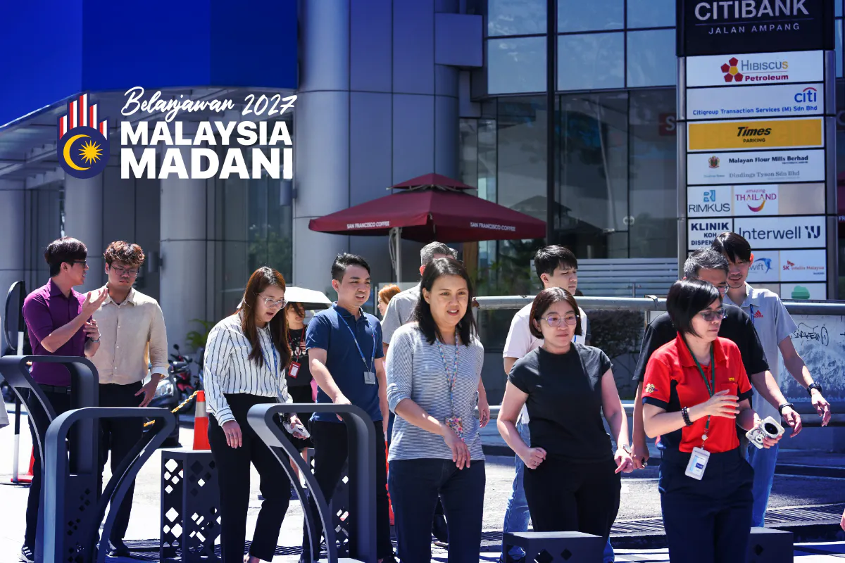 Workers in a Malaysian workplace