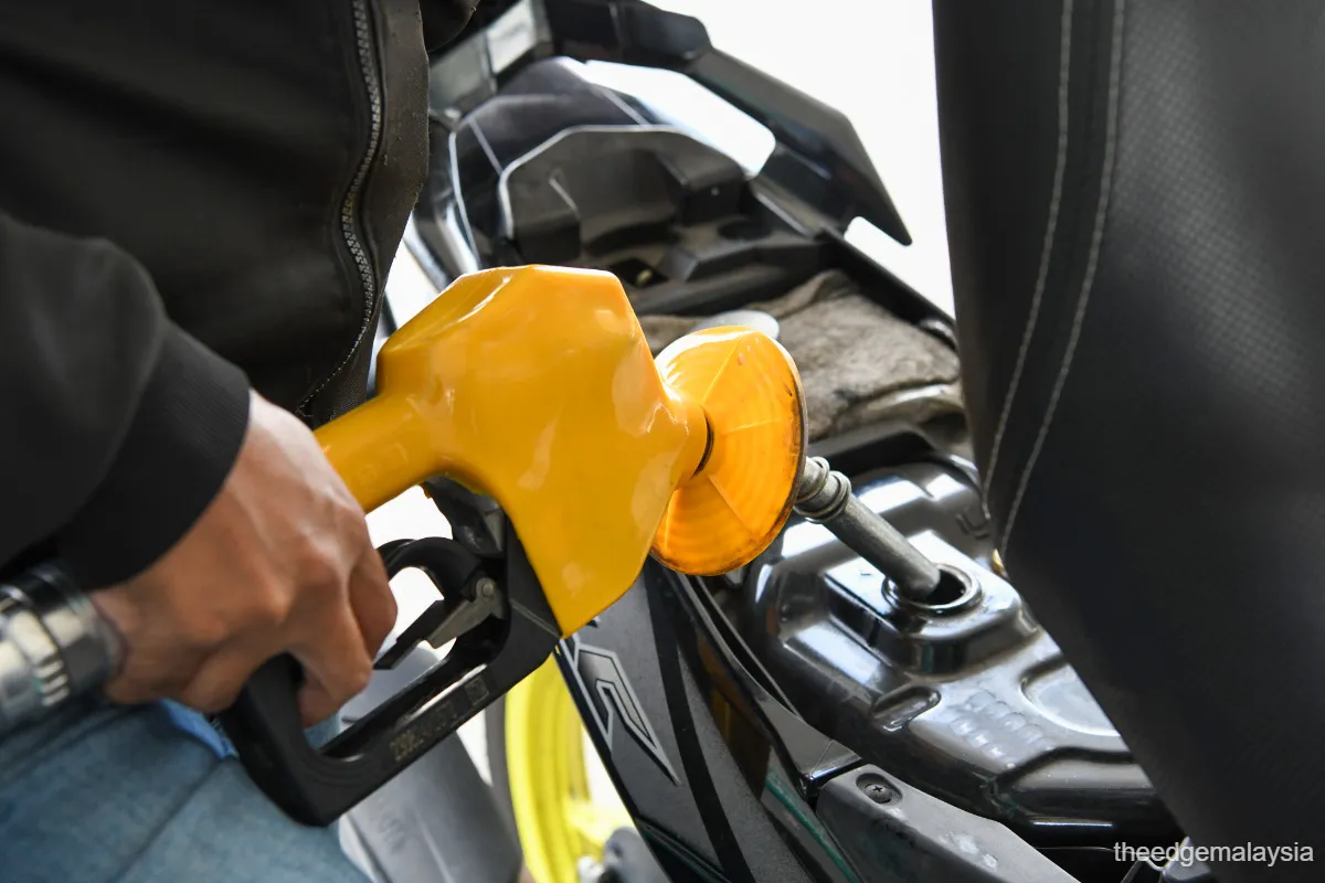 Petrol and diesel pumps at a Malaysian filling station