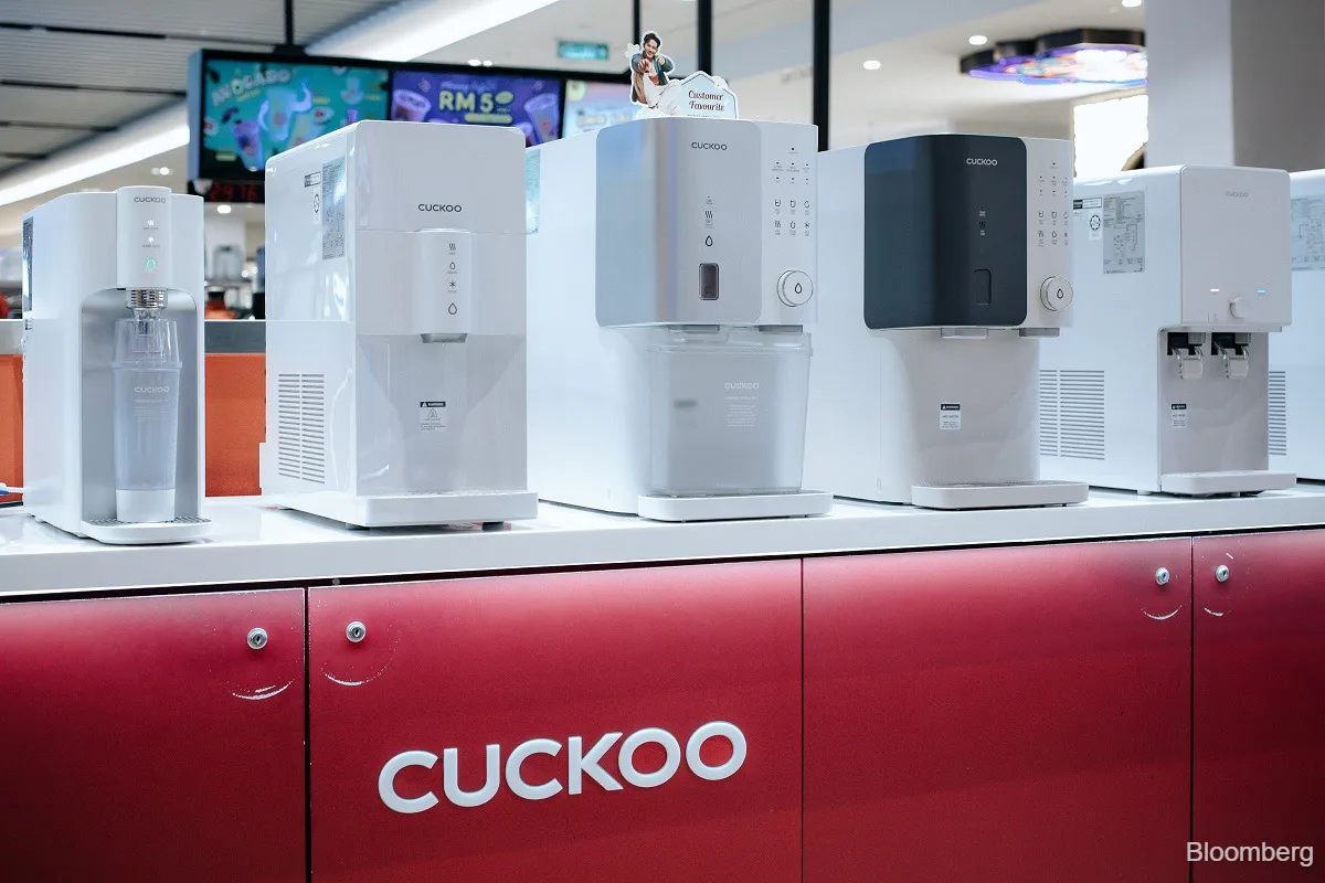 Home appliances displayed in a retail showroom