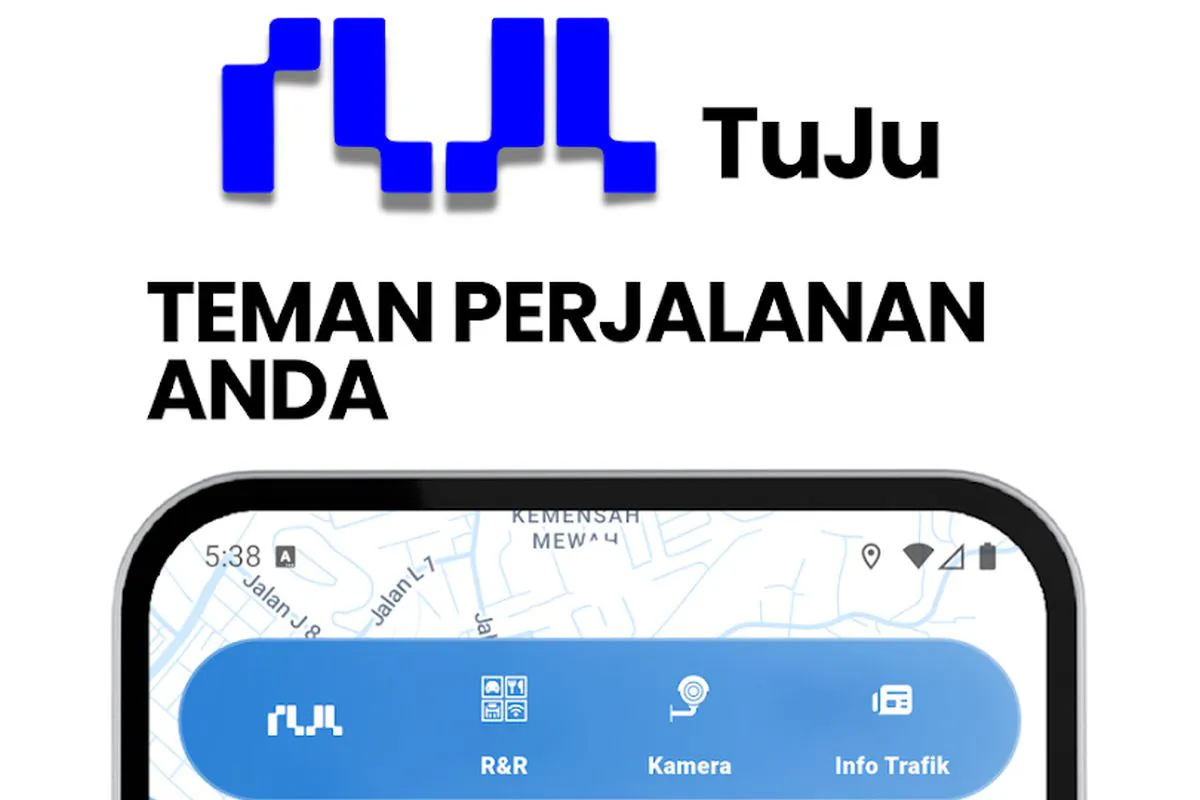A smartphone displaying a navigation map