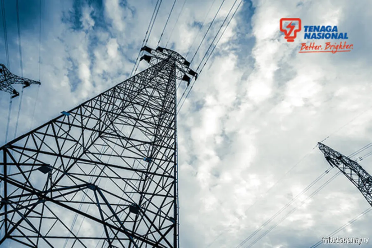 Electricity transmission lines and a substation serving an industrial area