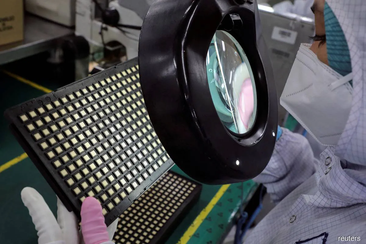 Semiconductor manufacturing equipment in a factory cleanroom