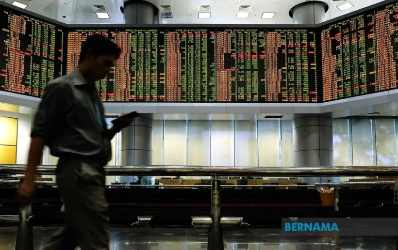 Electronic share-price board displaying stock market trading data