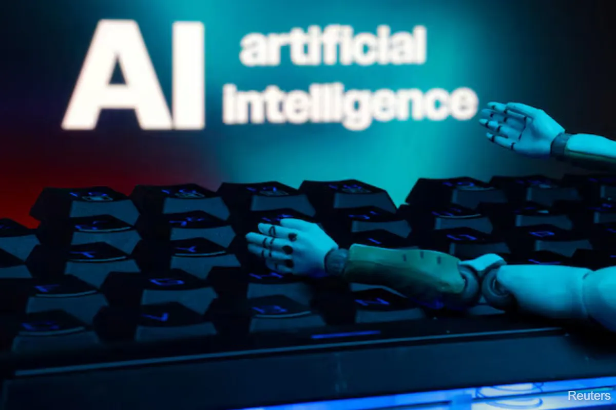 Illustration of digital documents and an artificial intelligence network