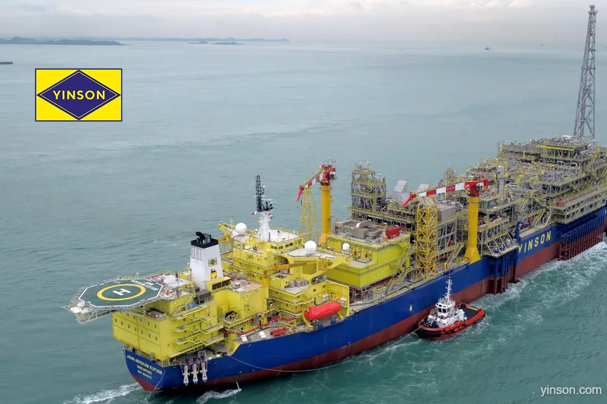 Illustration of an offshore floating production and storage vessel