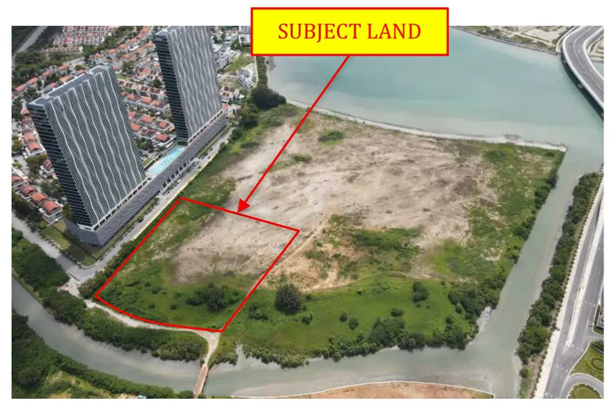 Illustration of vacant urban land beside a road in Penang